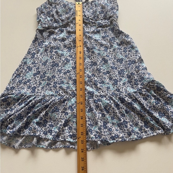 EUC Altard State Blue Floral Print Mini Dress Size Medium (E3) - Picture 2 of 6